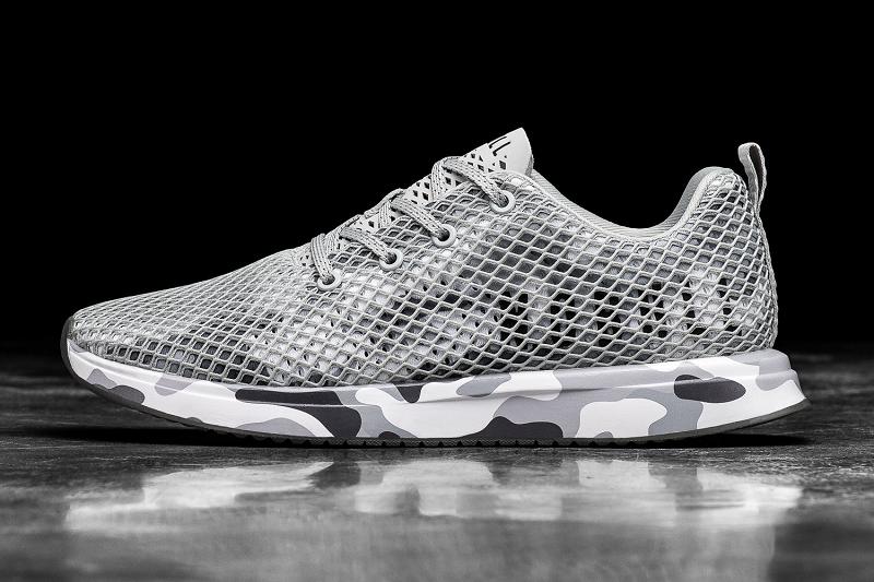 Men's Nobull Arctic Camo Mesh Running Shoes Grey | SG C1978T